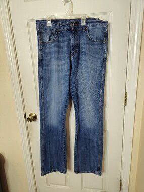 Wrangler Retro Relaxed Boot Jeans Mens 34x36 Blue  Western Slim Boot